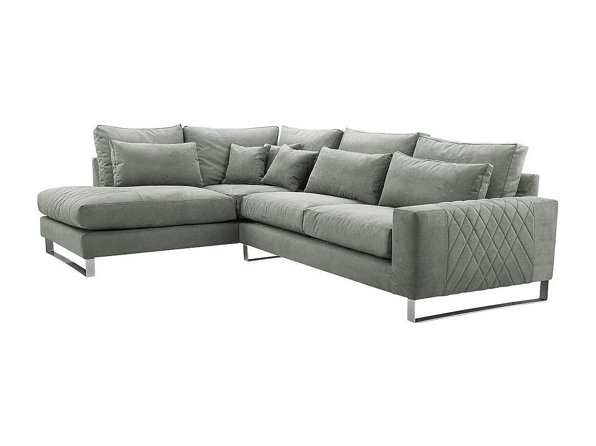 Sofá rinconero Kingsport 112, Gris, 314x224x90cm