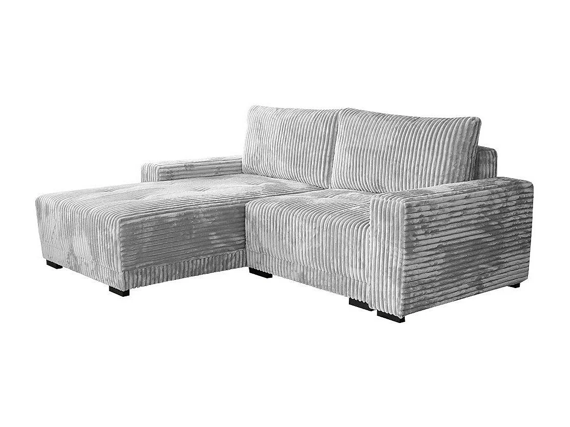 Sofá de canto Columbus 204, Cinzento, Funcionalidade de dormir