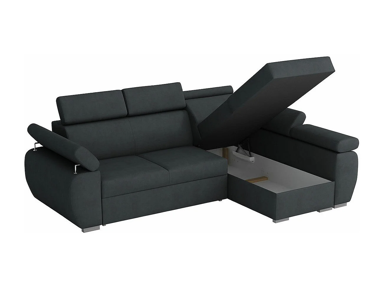 Canapé d'angle Columbus 192, Bleu, Disponible, 255x170x85cm