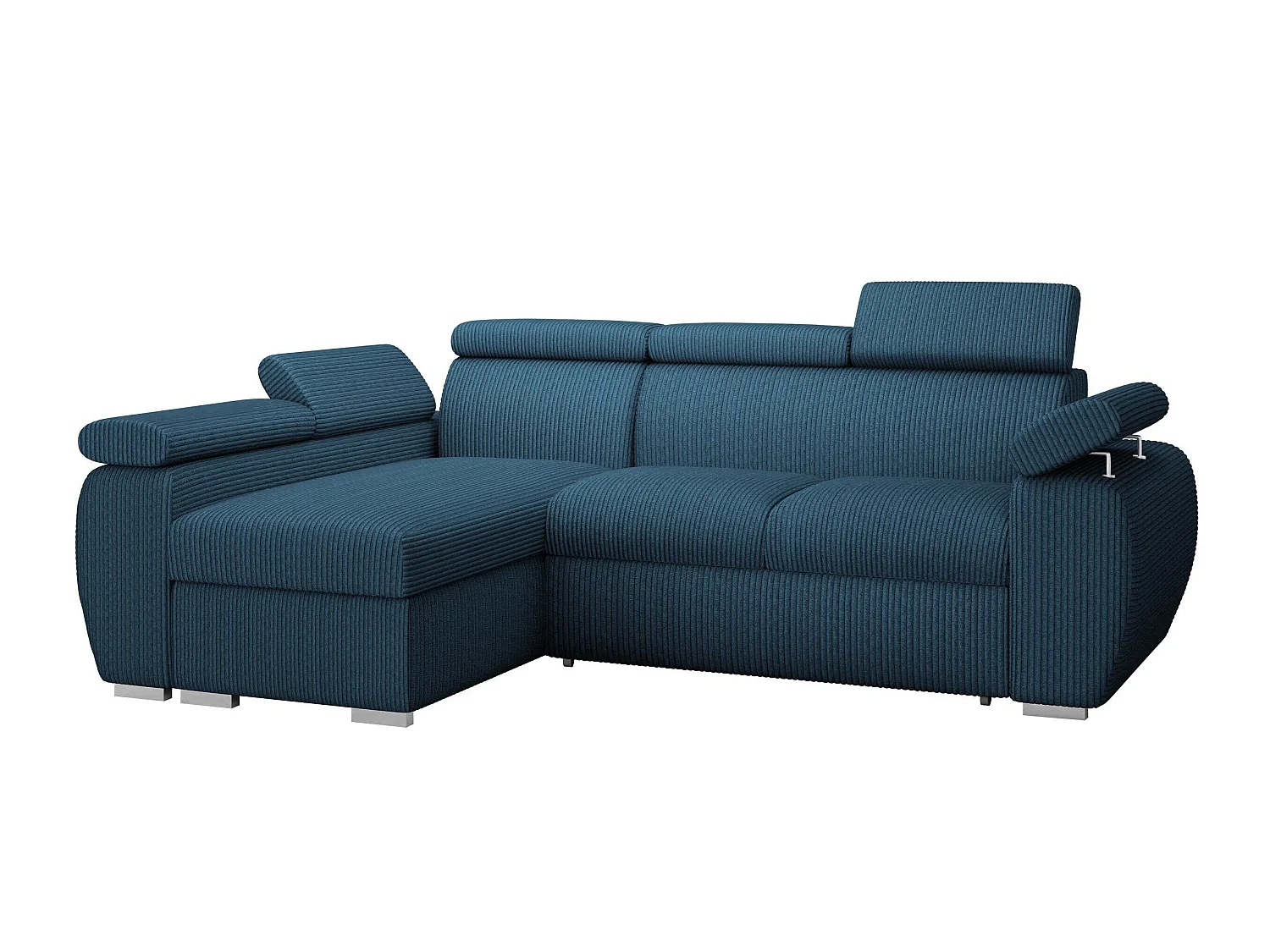 Sofá rinconero Columbus 192, Azul, Función de descanso, Almacenaje