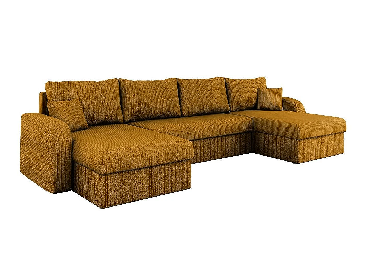 Sofá rinconero Comfivo Melissa II, Amarillo, Función de descanso