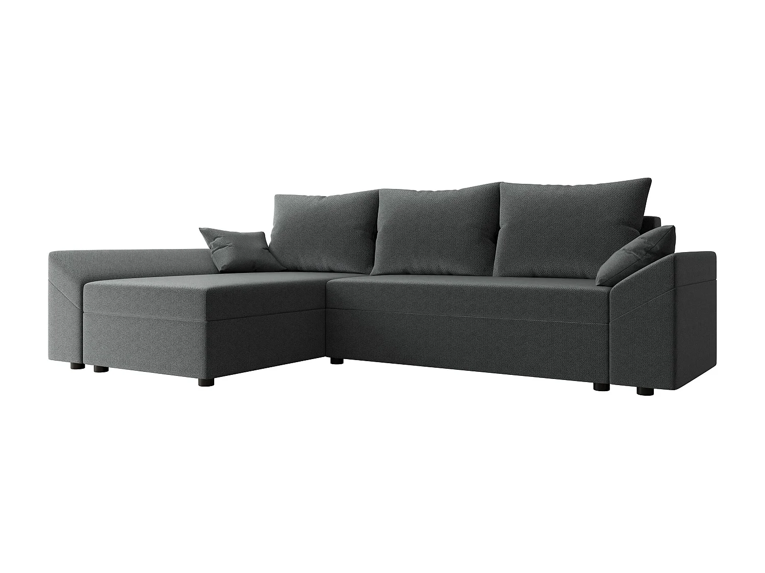 Canapé d'angle Memphis 130, Gris, Disponible, 240x140x82cm