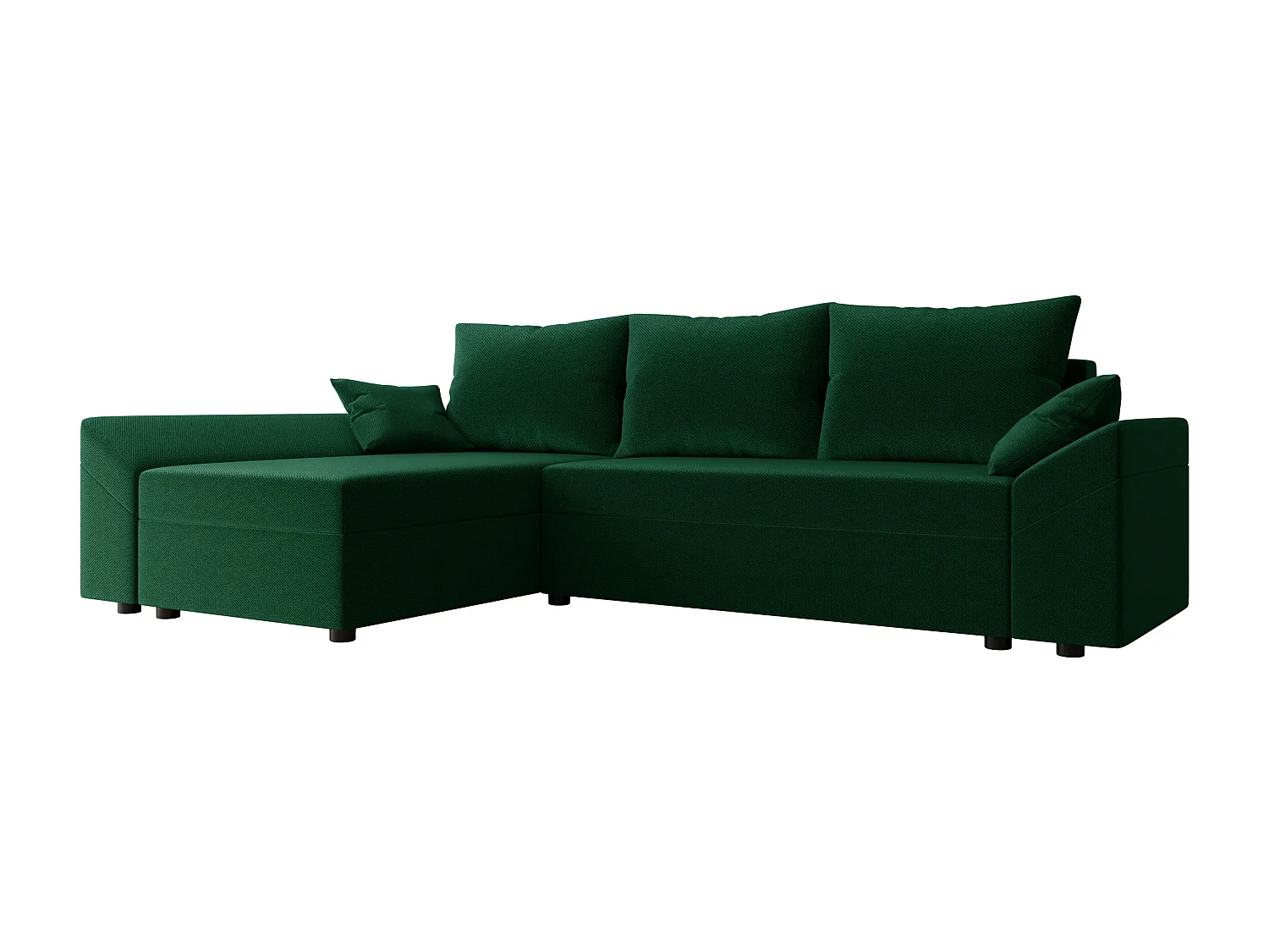 Canapé d'angle Memphis 130, Vert, Disponible, 240x140x82cm