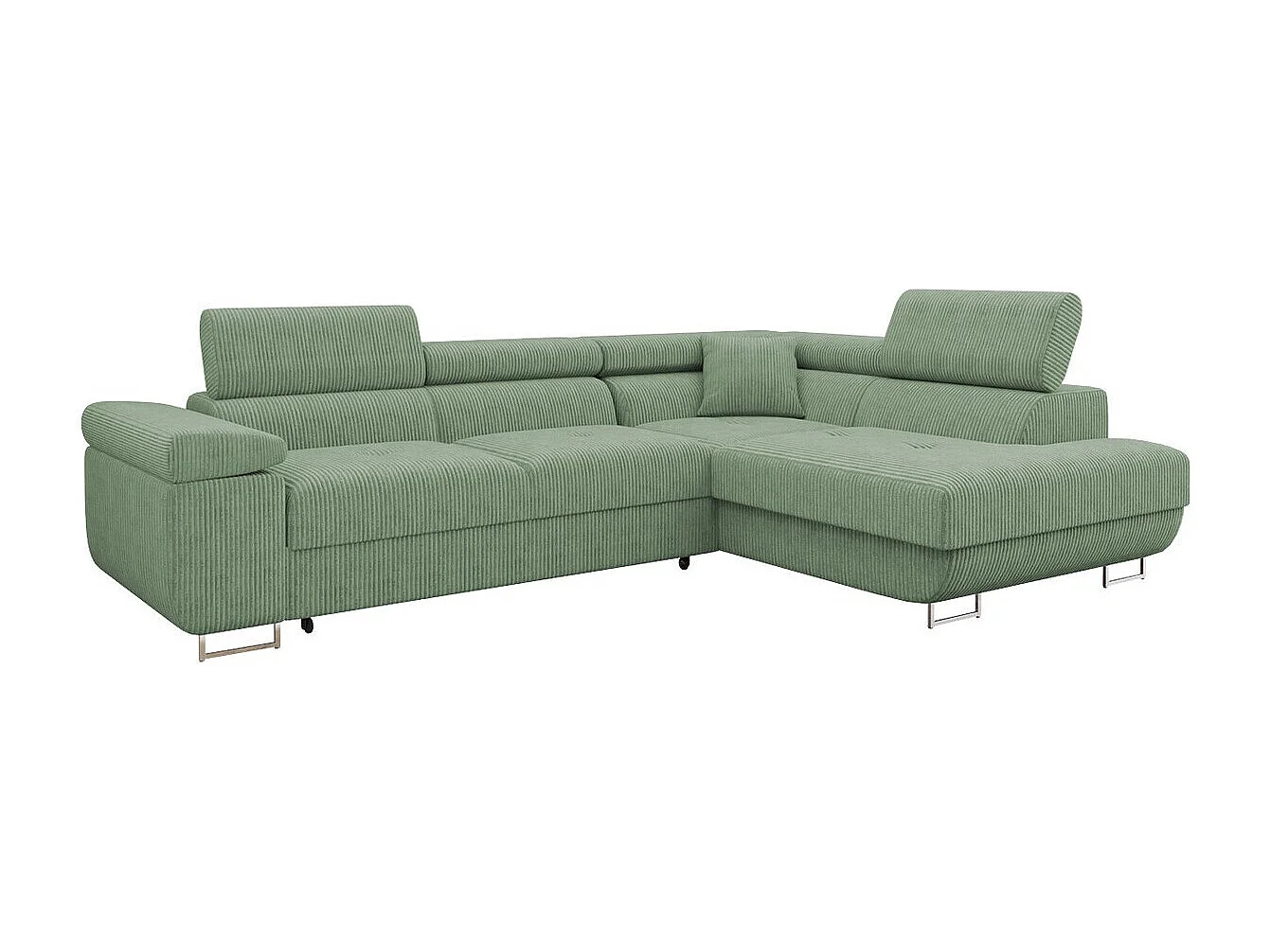 Canapé d'angle Comfivo Eliferu 100, Vert, Disponible, 274x203x70cm