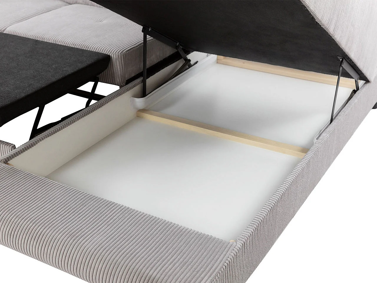 Canapé d'angle Comfivo Eliferu 100, Vert, Disponible, 274x203x70cm