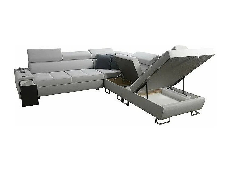 Canapé d'angle Sarasota 143, Rose, Fonction de couchage, Boîte de literie, 298x283x84cm