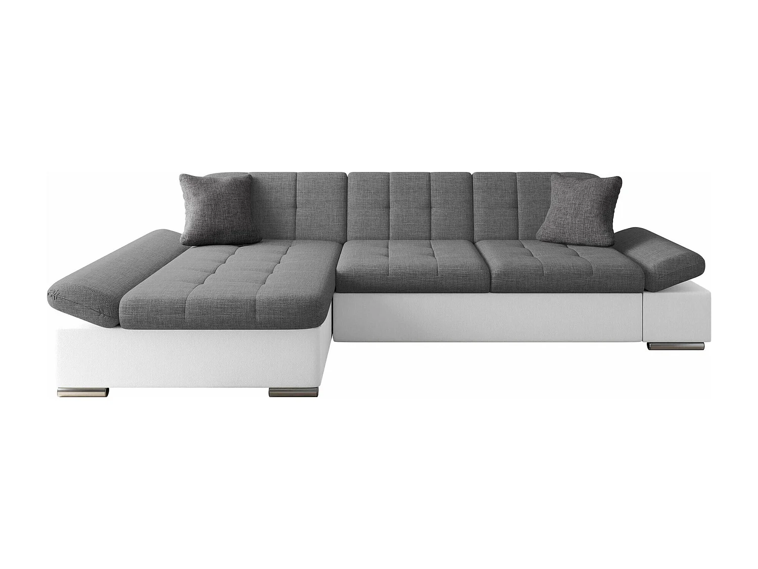 Sofá rinconero Comfivo Serenitas, Gris claro, 278x161x76cm