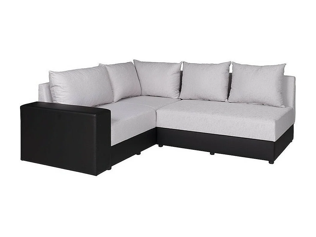 Canapé d'angle Providence 120, Gris, 209x188x84cm