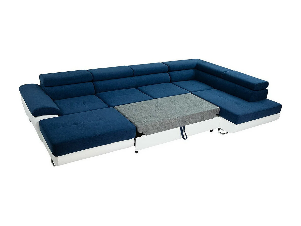 Canapé d'angle Comfivo 249, Brun clair, Fonction de couchage, Boîte de literie, 345x202cm