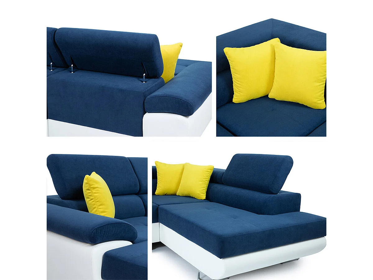 Canapé d'angle Comfivo 249, Brun clair, Fonction de couchage, Boîte de literie, 345x202cm