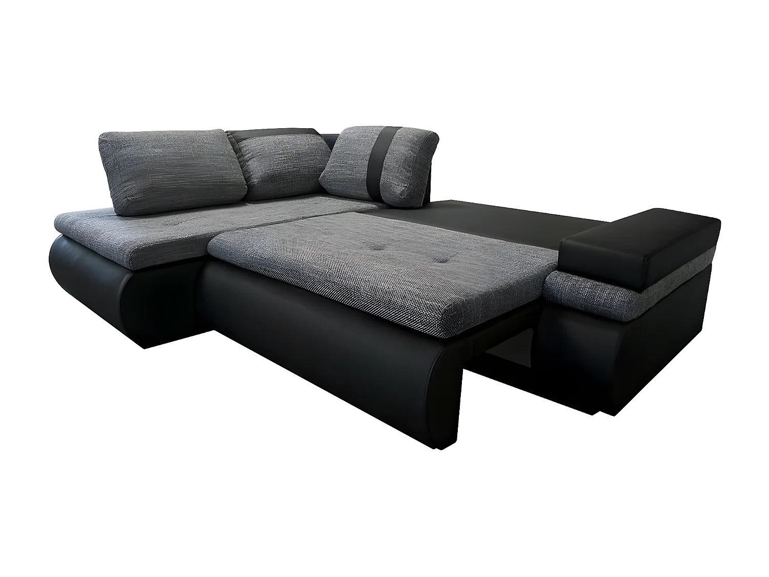 Canapé d'angle Temple 101, Gris, Disponible, 245x182x90cm