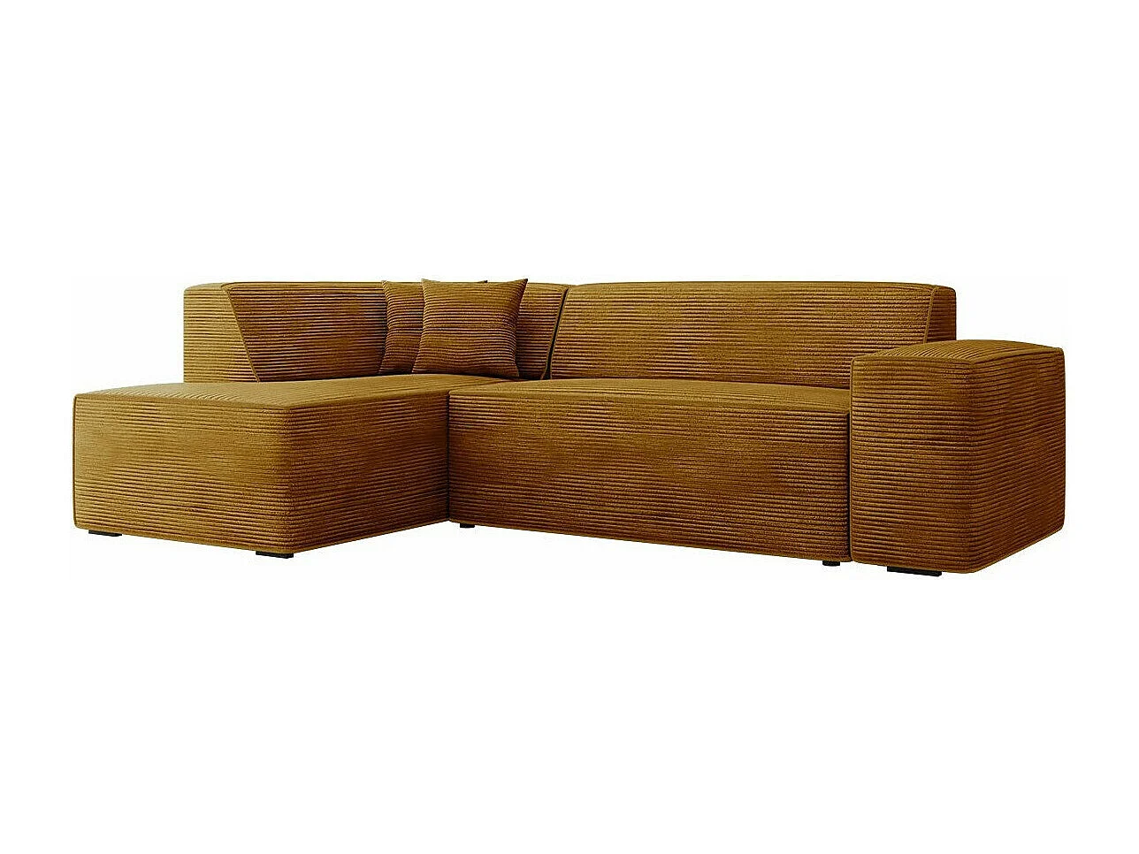 Sofá rinconero Comfivo 289, Amarillo, 267x205x73cm