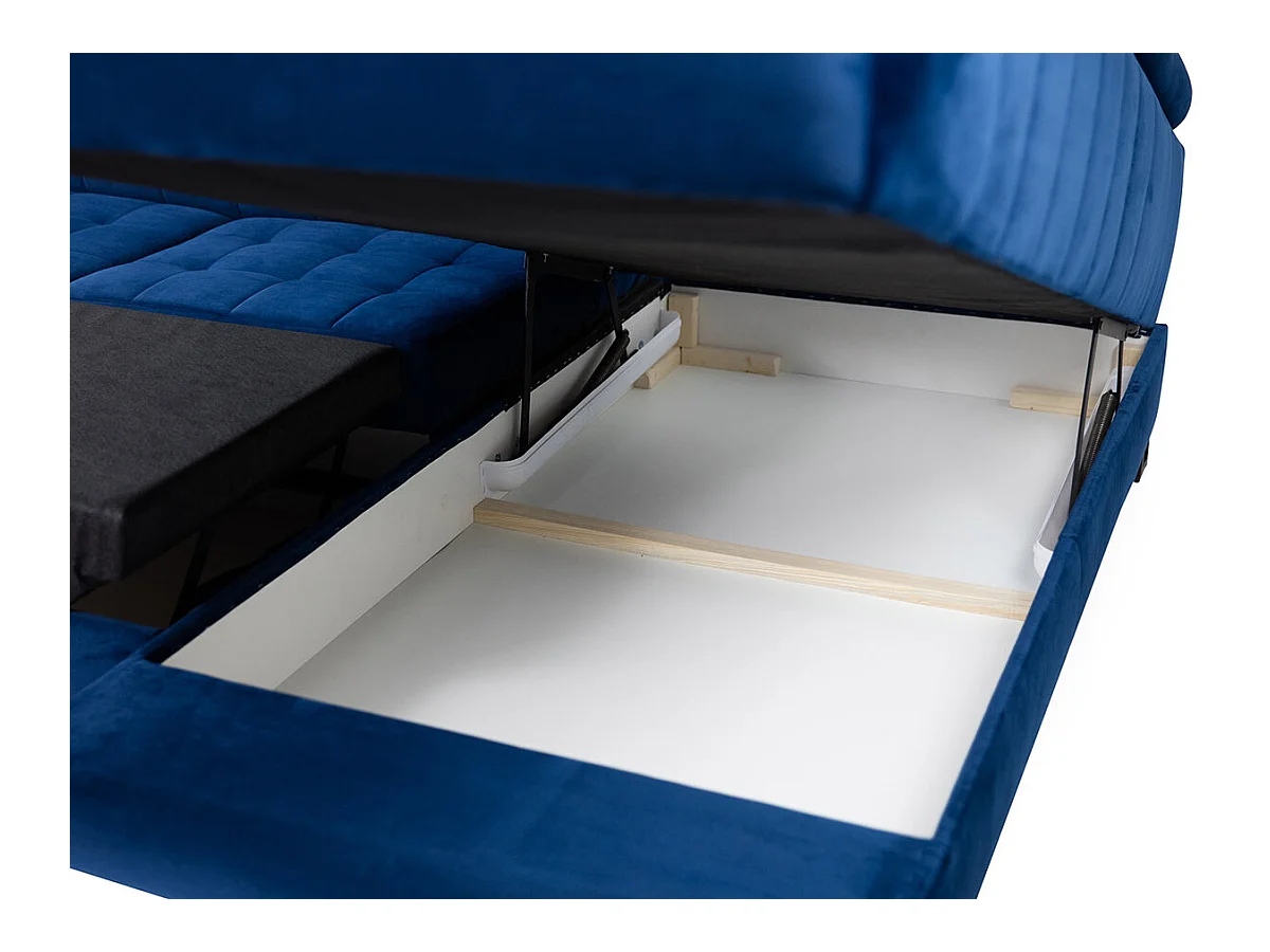 Sofá rinconero Comfivo 232, Verde, Función de descanso, Almacenaje, 271x203x71cm