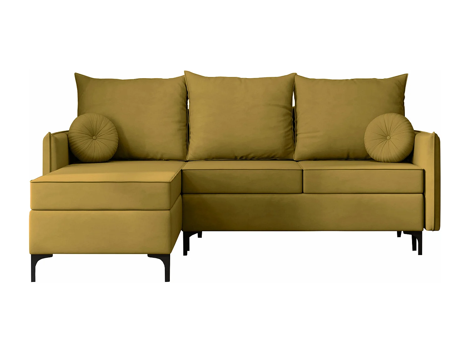 Canapé d'angle Clovis 112, Jaune, Disponible, 213x168x101cm