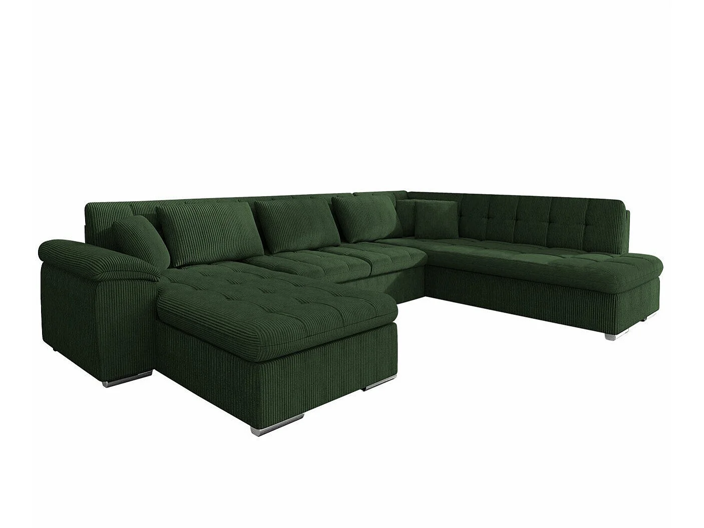 Sofá rinconero Comfivo Gemma II, Verde, Función de descanso, 35x21x8cm
