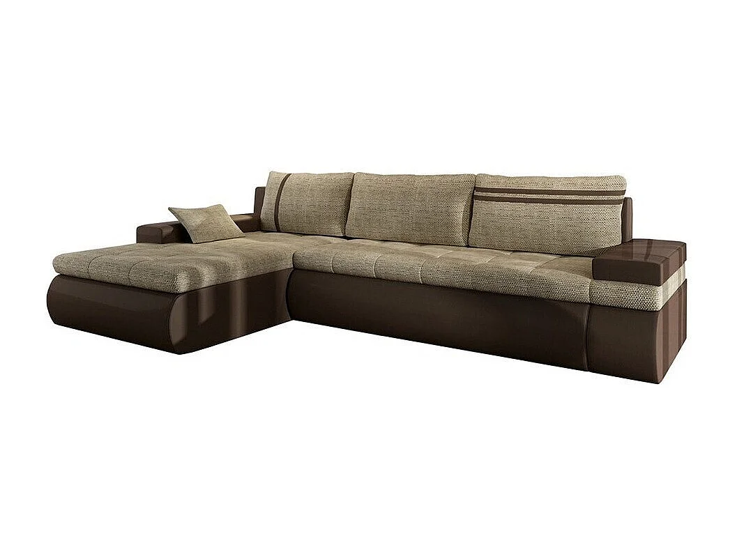 Sofá rinconero Temple 100, Marrón, Función de descanso, Almacenaje, 300x182x90cm
