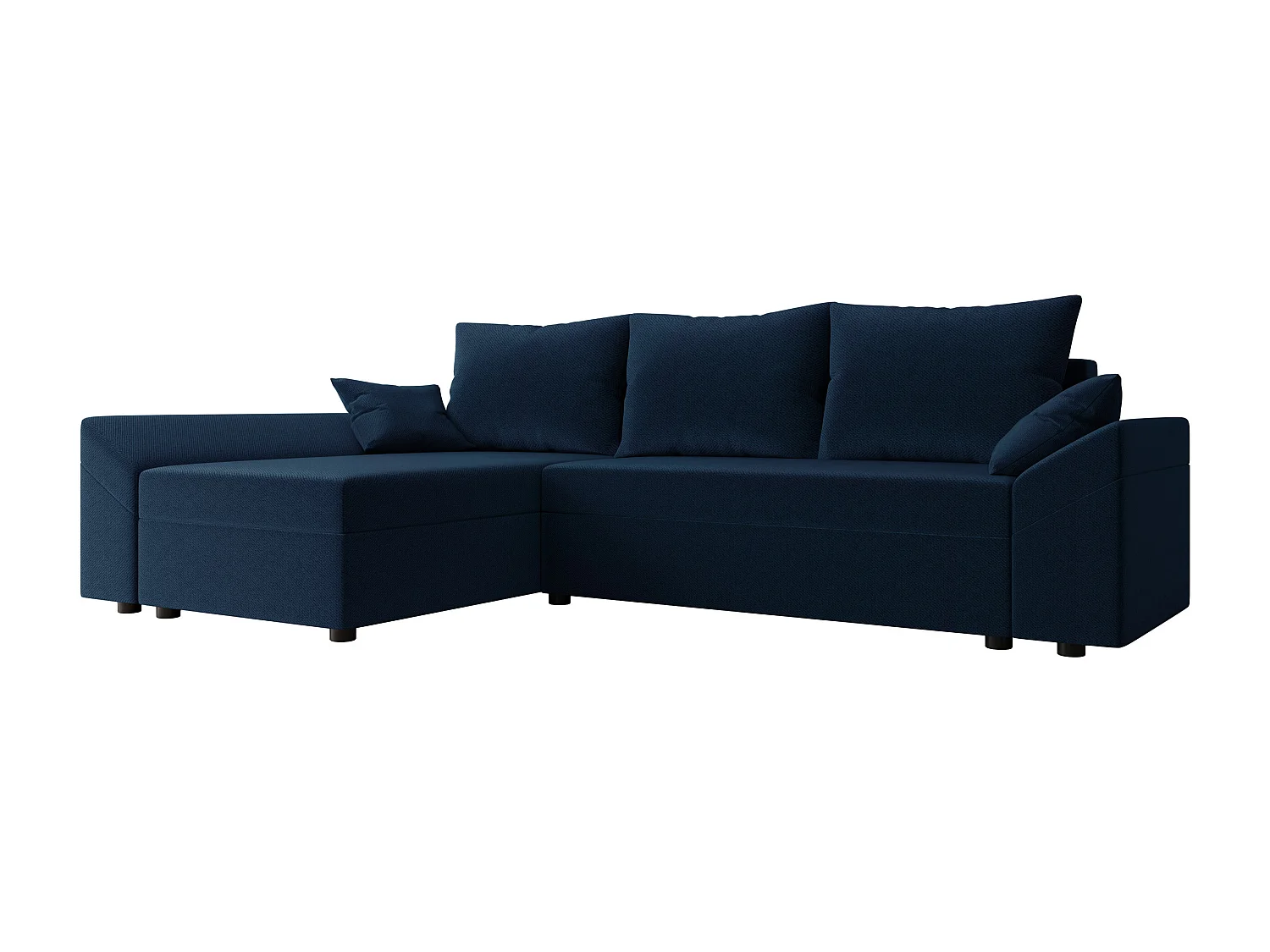 Canapé d'angle Memphis 130, Bleu, Disponible, 240x140x82cm