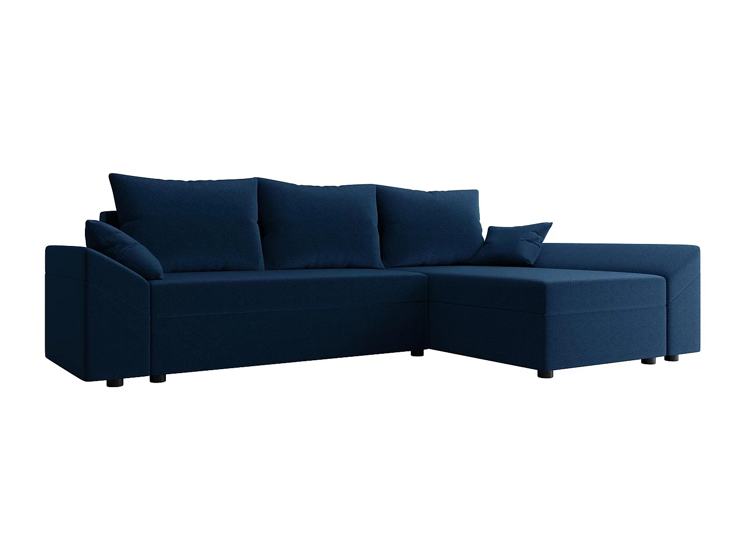 Sofá rinconero Memphis 130, Azul, Función de descanso, Almacenaje