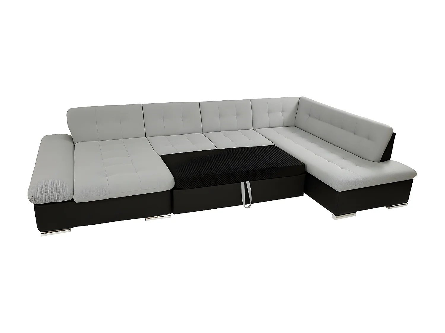 Canapé d'angle Comfivo 173, Turquoise, Fonction de couchage, Boîte de literie, 345x205cm