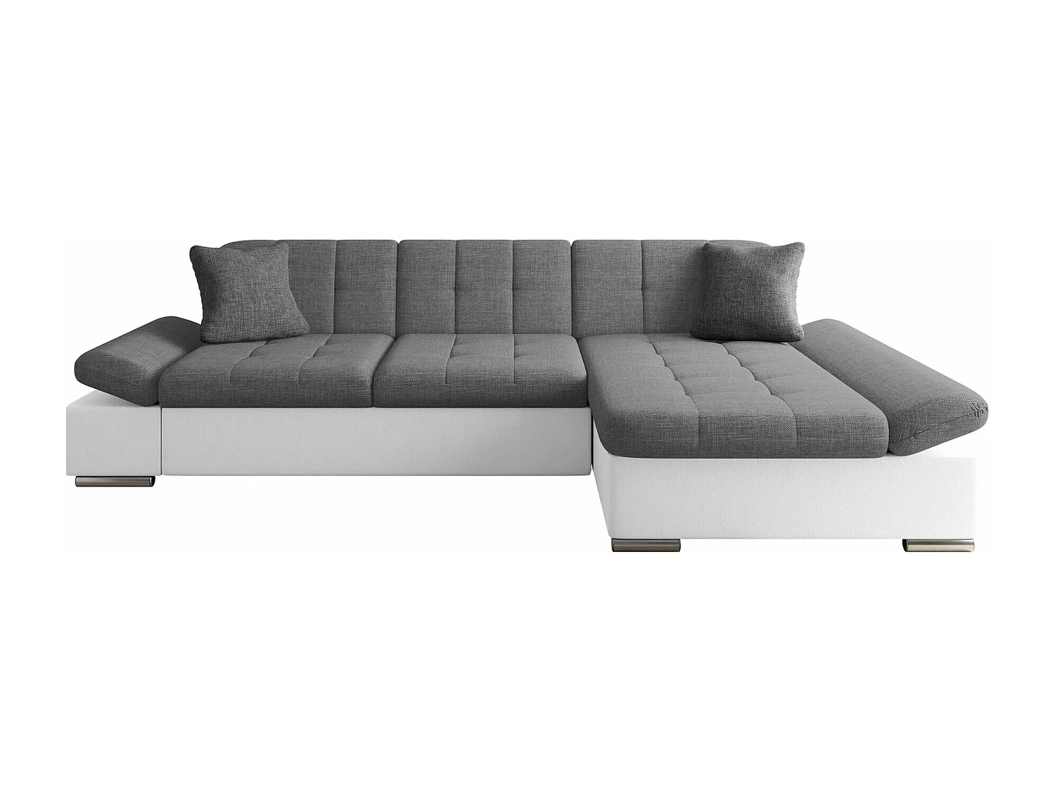Sofá rinconero Comfivo Serenitas, Gris claro, 278x161x76cm