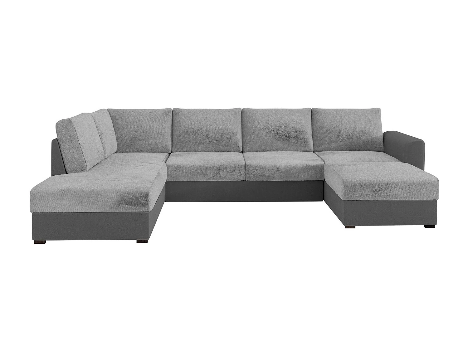 Sofá rinconero Comfivo 189, Gris, Función de descanso, Almacenaje, 305x188x85cm