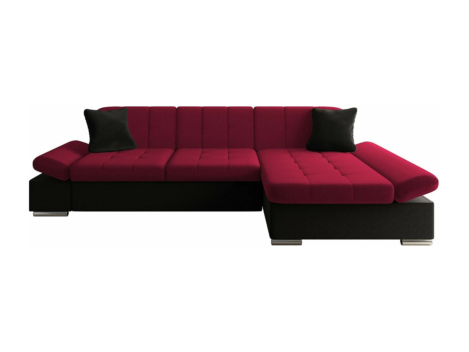 Canapé d'angle Comfivo 219, Rouge, 278x161x76cm