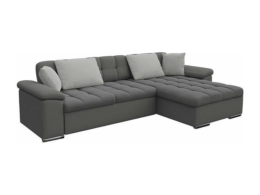 Sofá rinconero Comfivo 181, Gris, Función de descanso, Almacenaje, 280x160x76cm