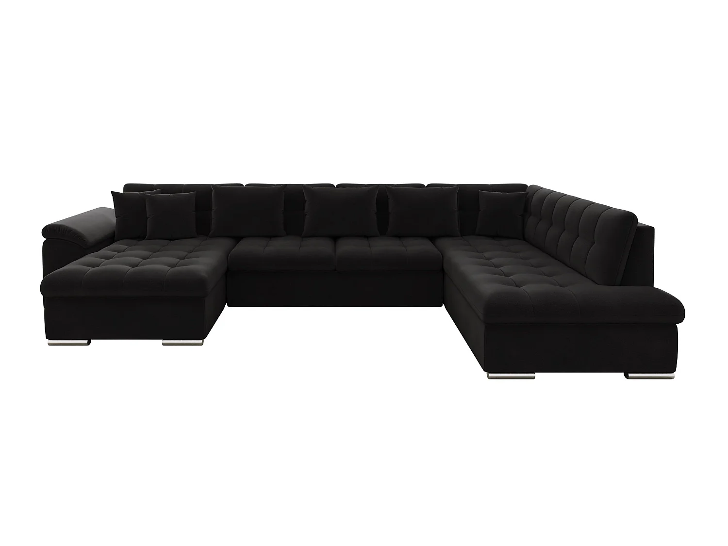 Sofá rinconero Comfivo Gemma II, Negro, Función de descanso, 35x21x8cm