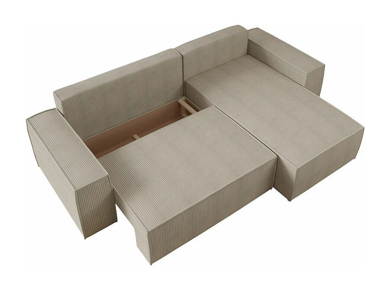 Canapé d'angle Clovis 108, Brun clair, Disponible, 279x174x94cm