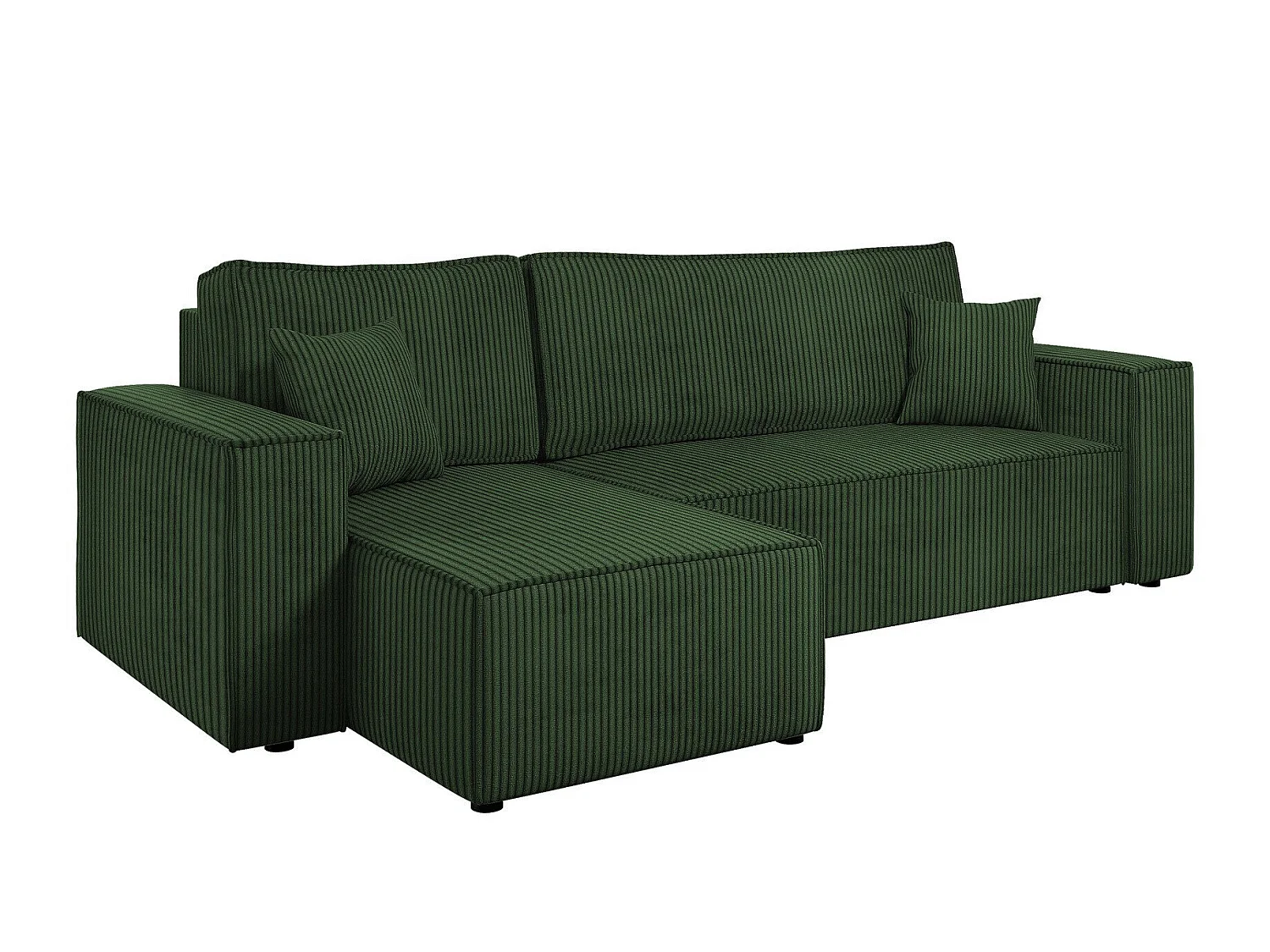Sofá rinconero Vespes, Verde, Función de descanso, Almacenaje