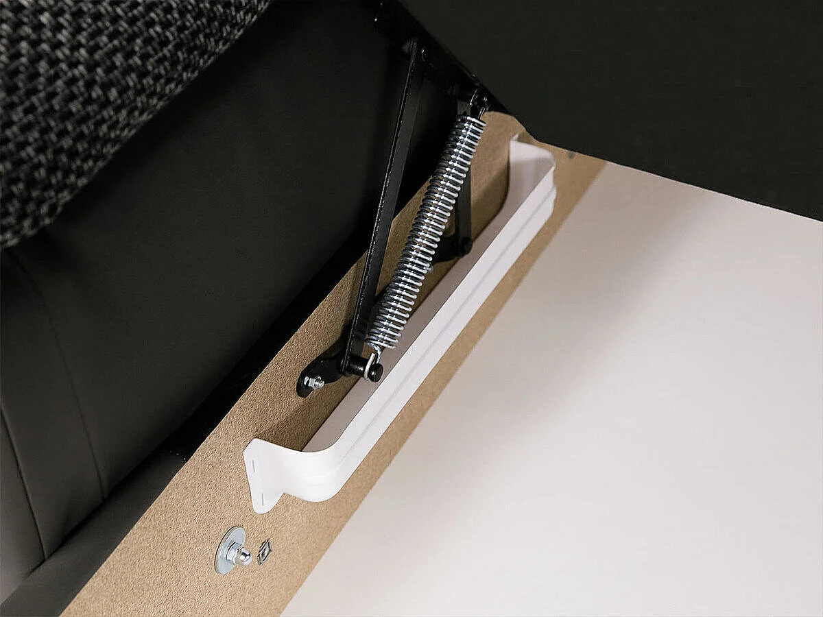 Canapé d'angle convertible 3 places en tissu brun 348x205x76 cm