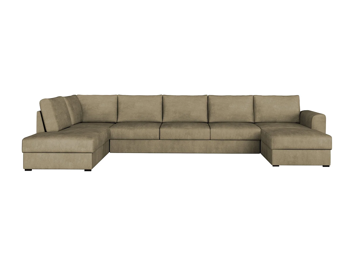 Canapé d'angle Comfivo 191, Brun clair, Fonction de couchage, Boîte de literie, 370x186cm