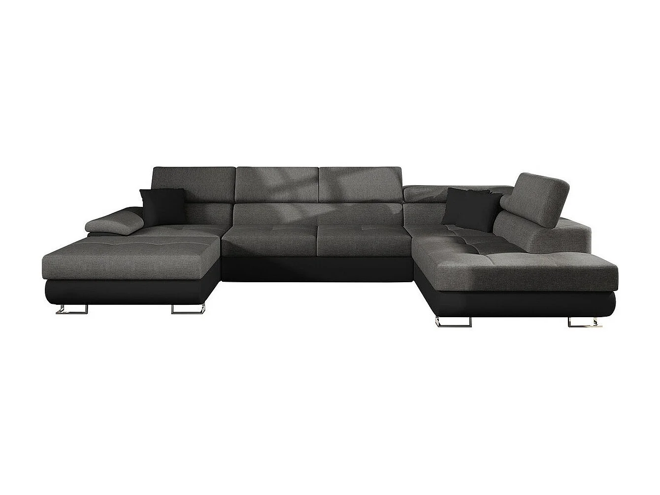 Canapé d'angle Comfivo 190, Gris, Disponible, 345x202x71cm