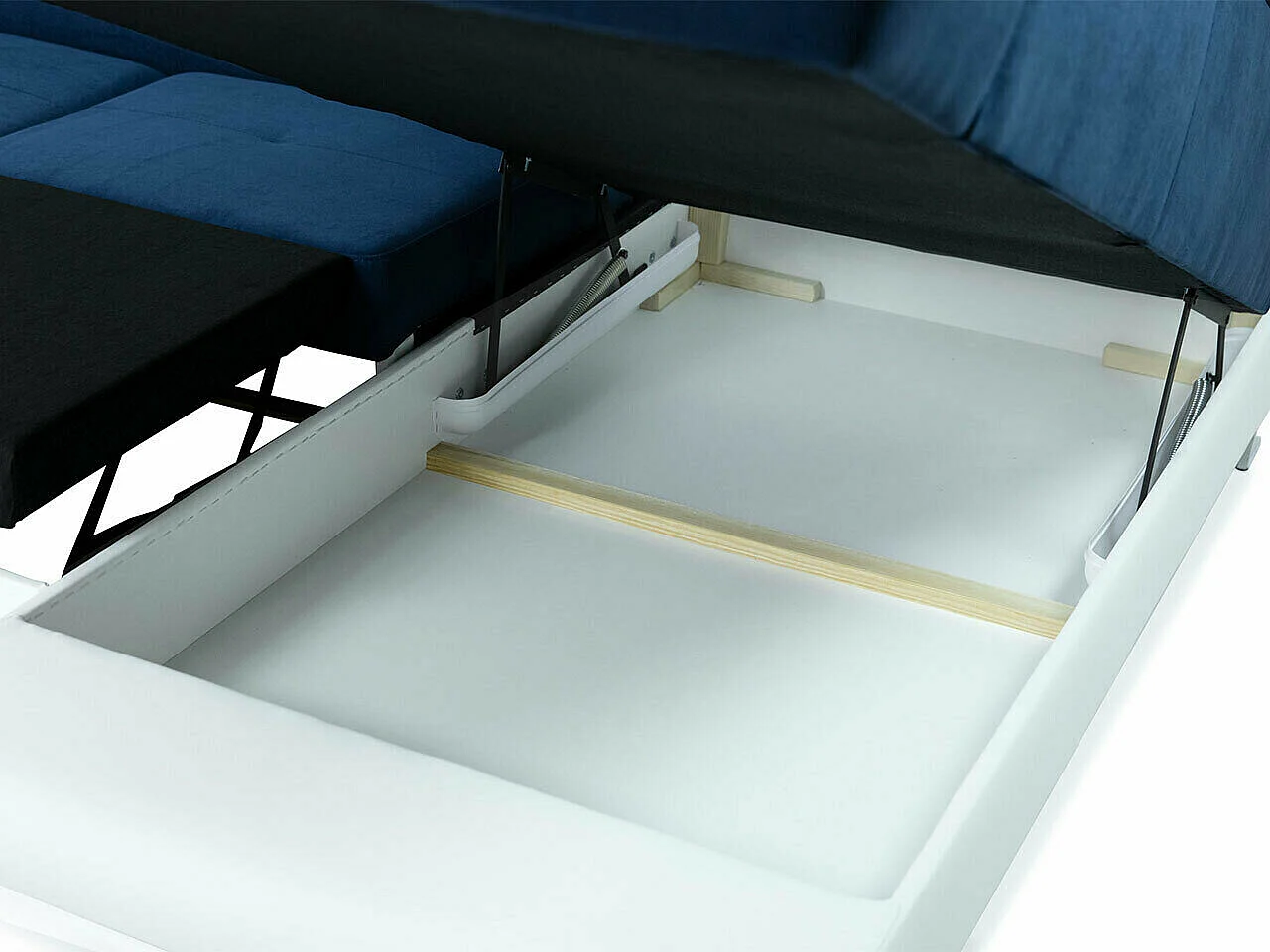 Canapé d'angle convertible 3 places en simili cuir gris