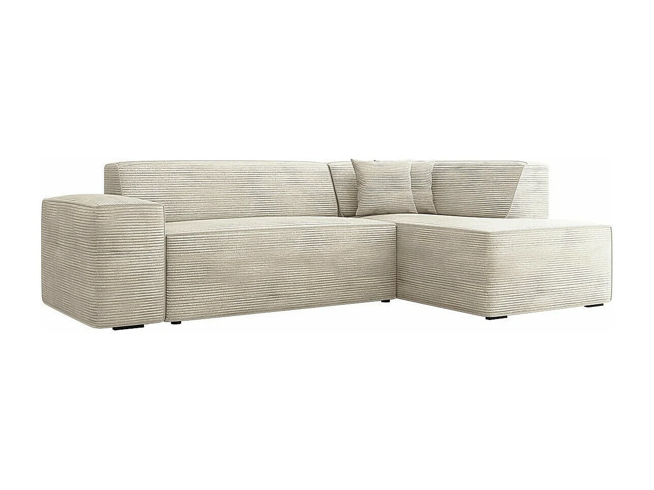 Sofá rinconero Comfivo 289, De color marrón claro, 267x205x73cm