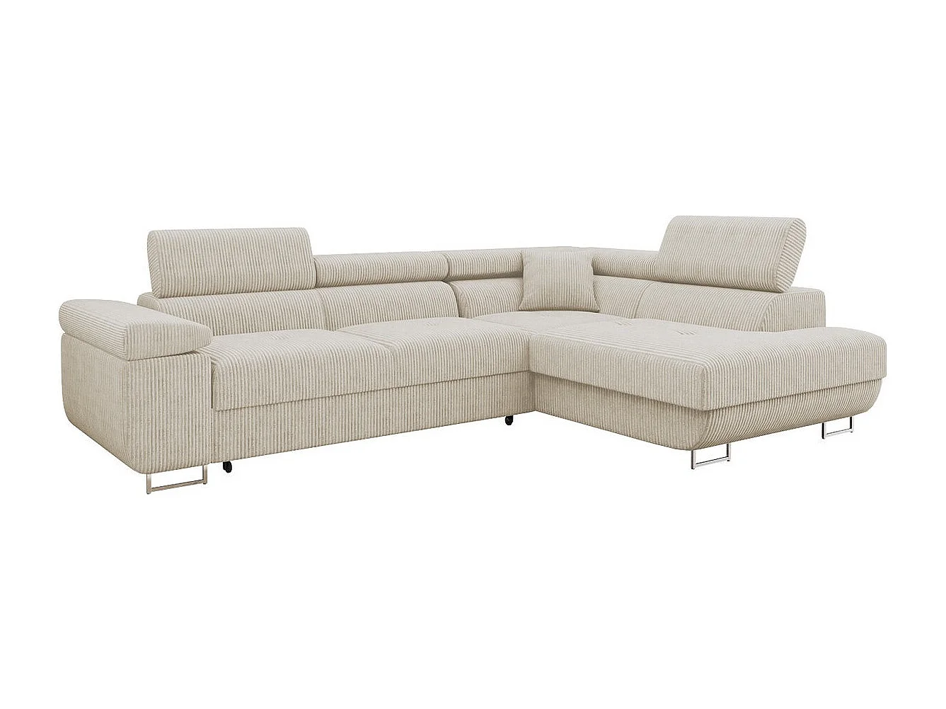 Canapé d'angle Comfivo Vinetum, Gris clair, Disponible, 274x203x70cm