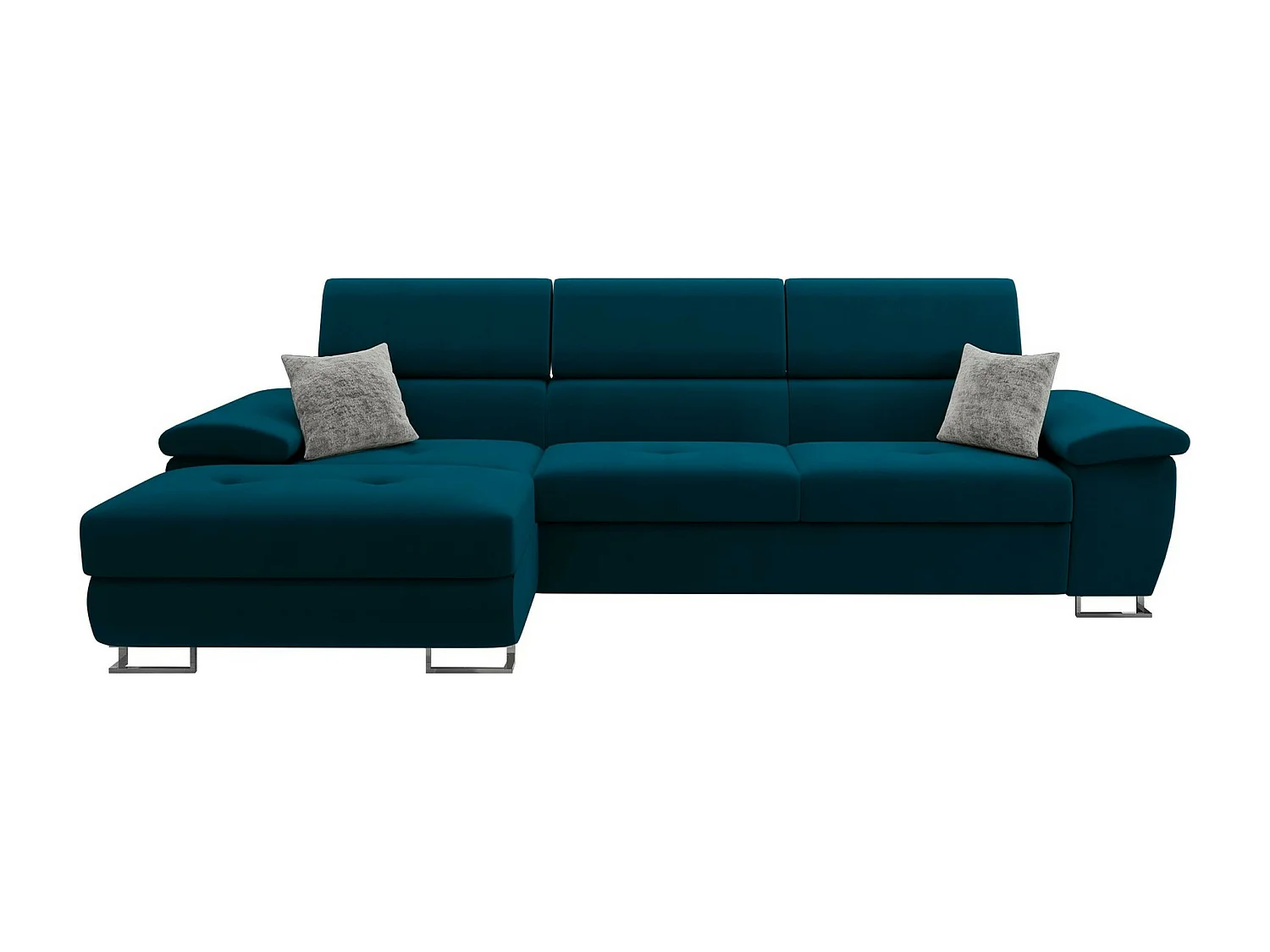 Sofá de canto Comfivo 242, Verde, Funcionalidade de dormir