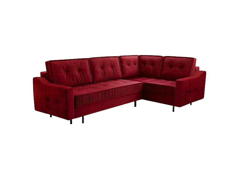 Sofá de canto Kingsport 115, Vermelho, Funcionalidade de dormir