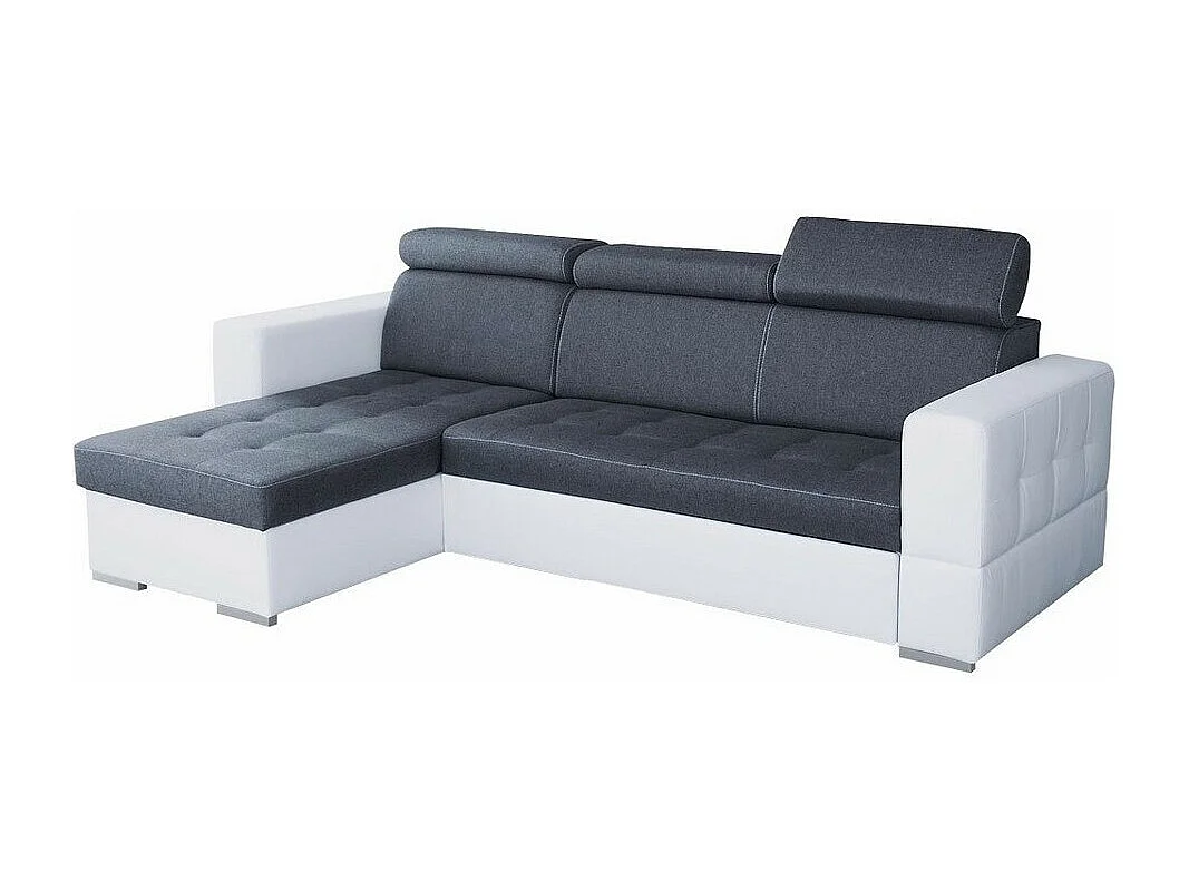 Canapé d'angle Temple 106, Gris, Fonction de couchage, Boîte de literie, 265x175x101cm