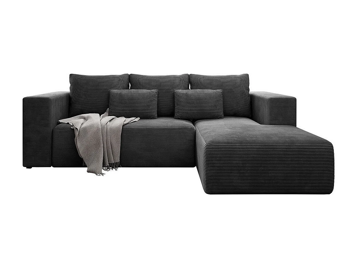 Canapé d'angle Arvada 116, Gris, Fonction de couchage, Boîte de literie, 255x161x91cm