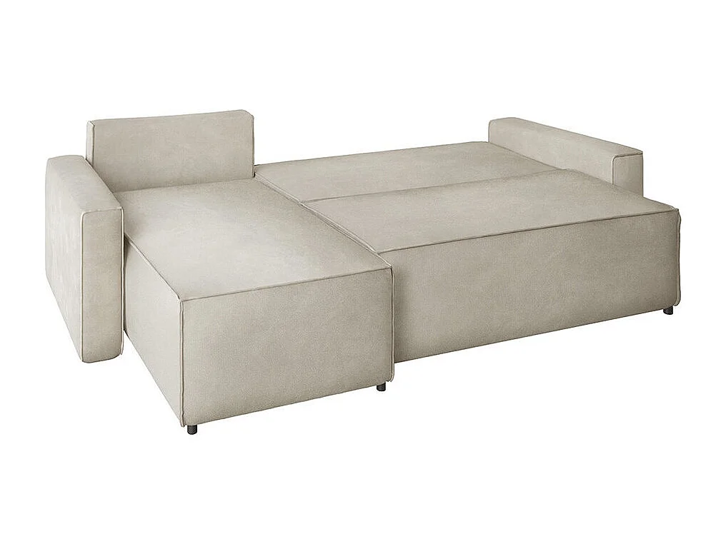 Sofá de canto Stamford 108, Azul, Funcionalidade de dormir, 24x15x9cm