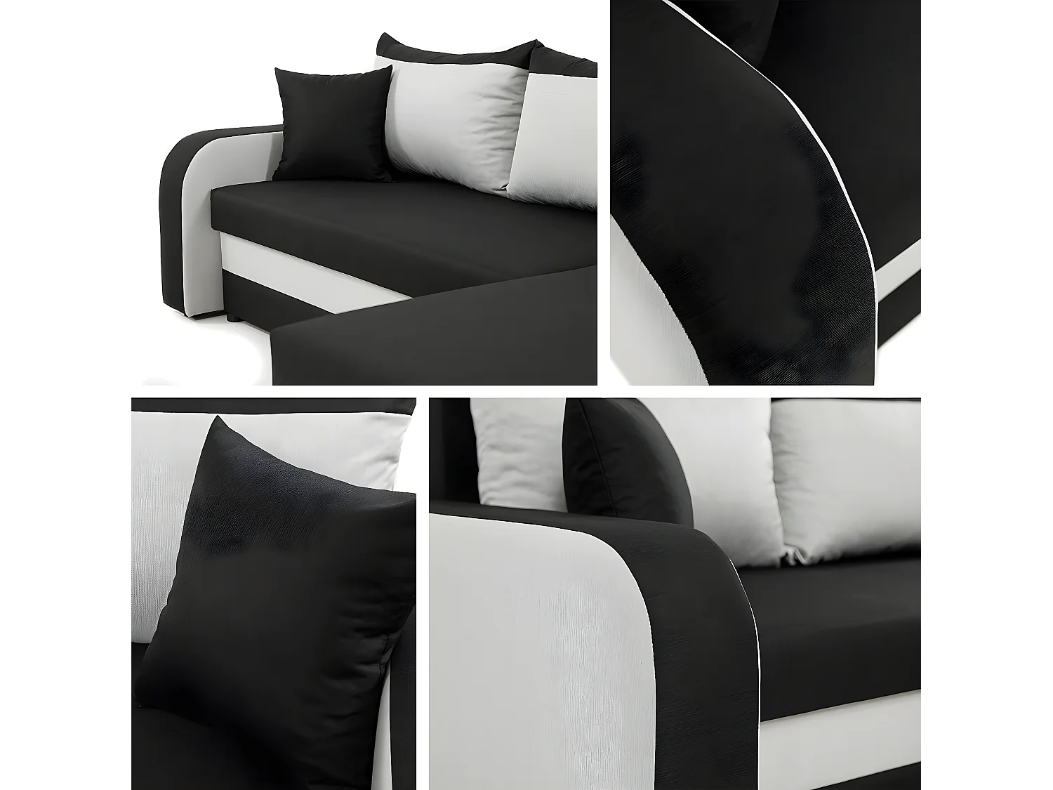 Sofá de canto Comfivo 135, Cinzento, Funcionalidade de dormir