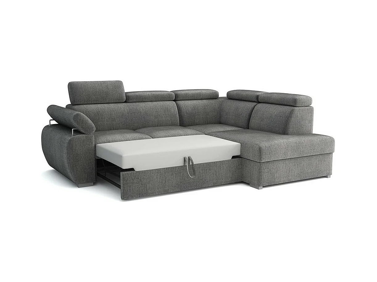 Sofá de canto Columbus 161, Azul, Funcionalidade de dormir