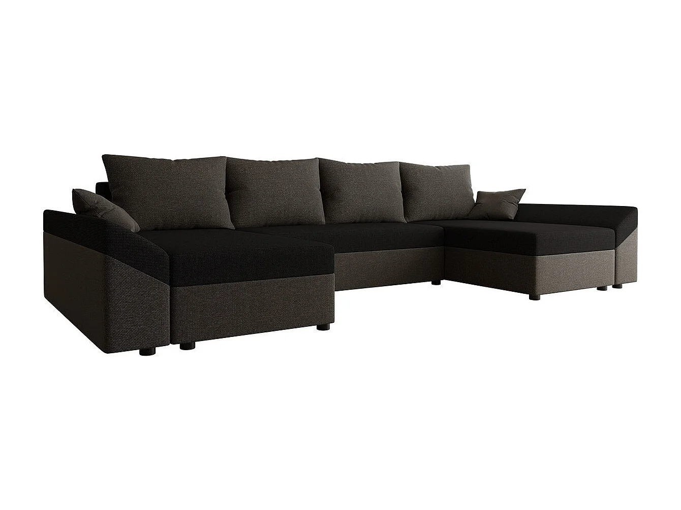 Canapé d'angle Memphis 131, Gris, Fonction de couchage, Boîte de literie, 317x140x82cm