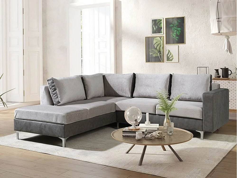 Sofá de canto Providence 138, Cinzento, Funcionalidade de dormir