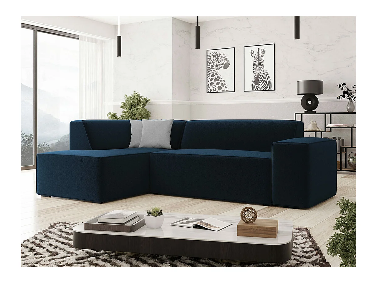 Divano angolare Comfivo 289, Blu, Senza, 267x205x73cm