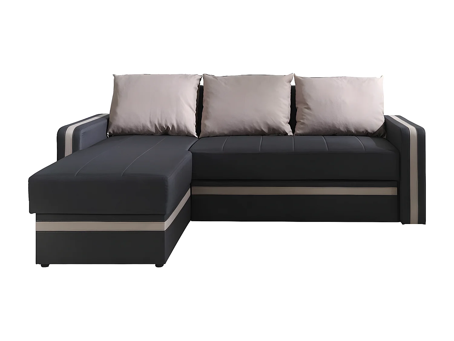 Sofá de canto Providence 121, Cinzento, Funcionalidade de dormir