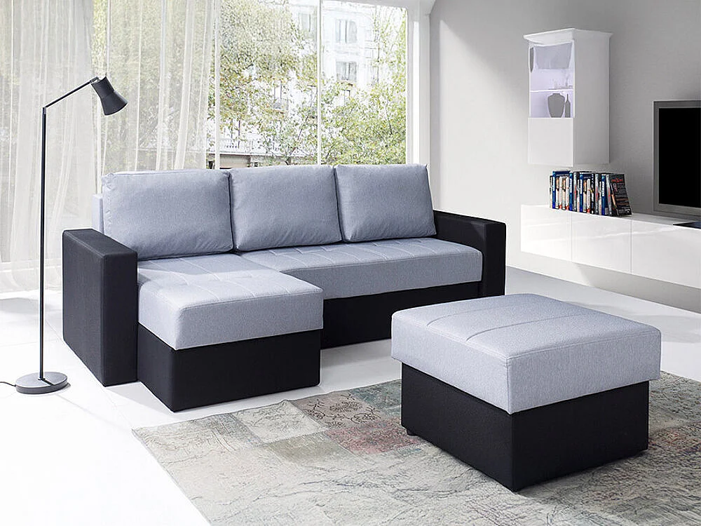 Sofá de canto Tivdalu 116, Cinzento, Funcionalidade de dormir