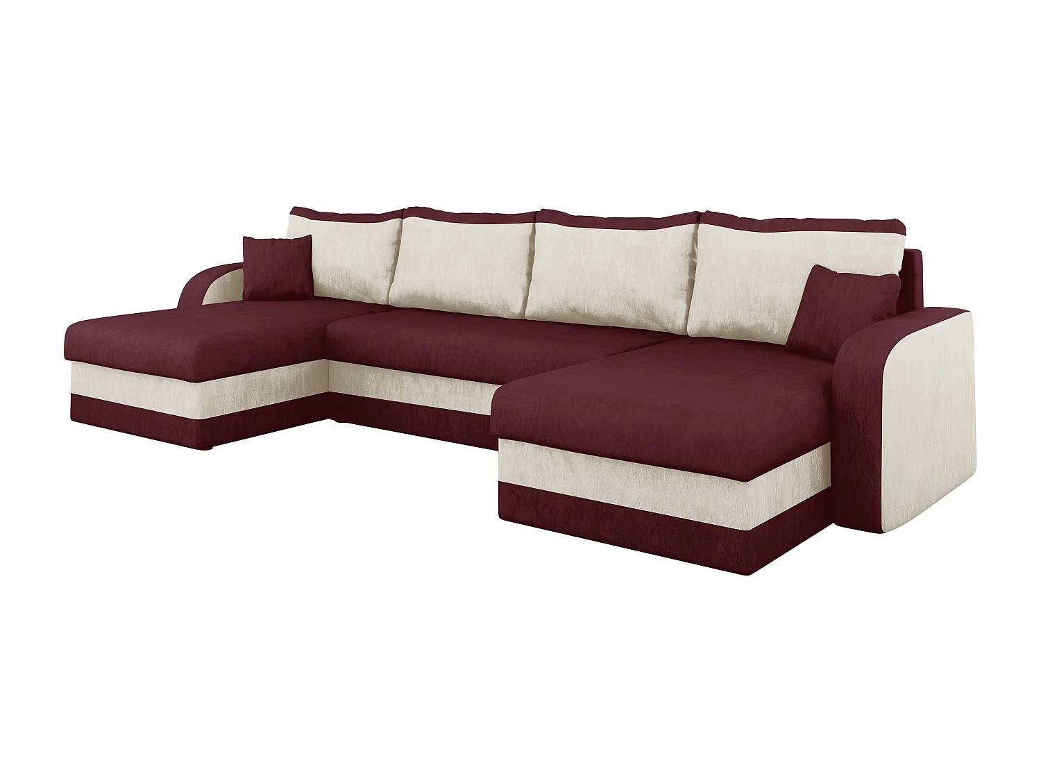 Canapé d'angle Comfivo 233, Rose, Fonction de couchage, Boîte de literie, 304x140x80cm