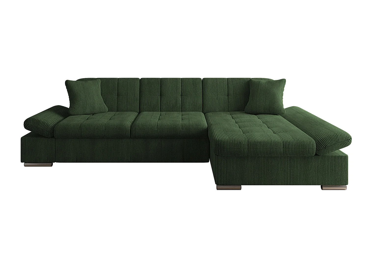 Sofá rinconero Comfivo Sanitas I, Verde, Función de descanso